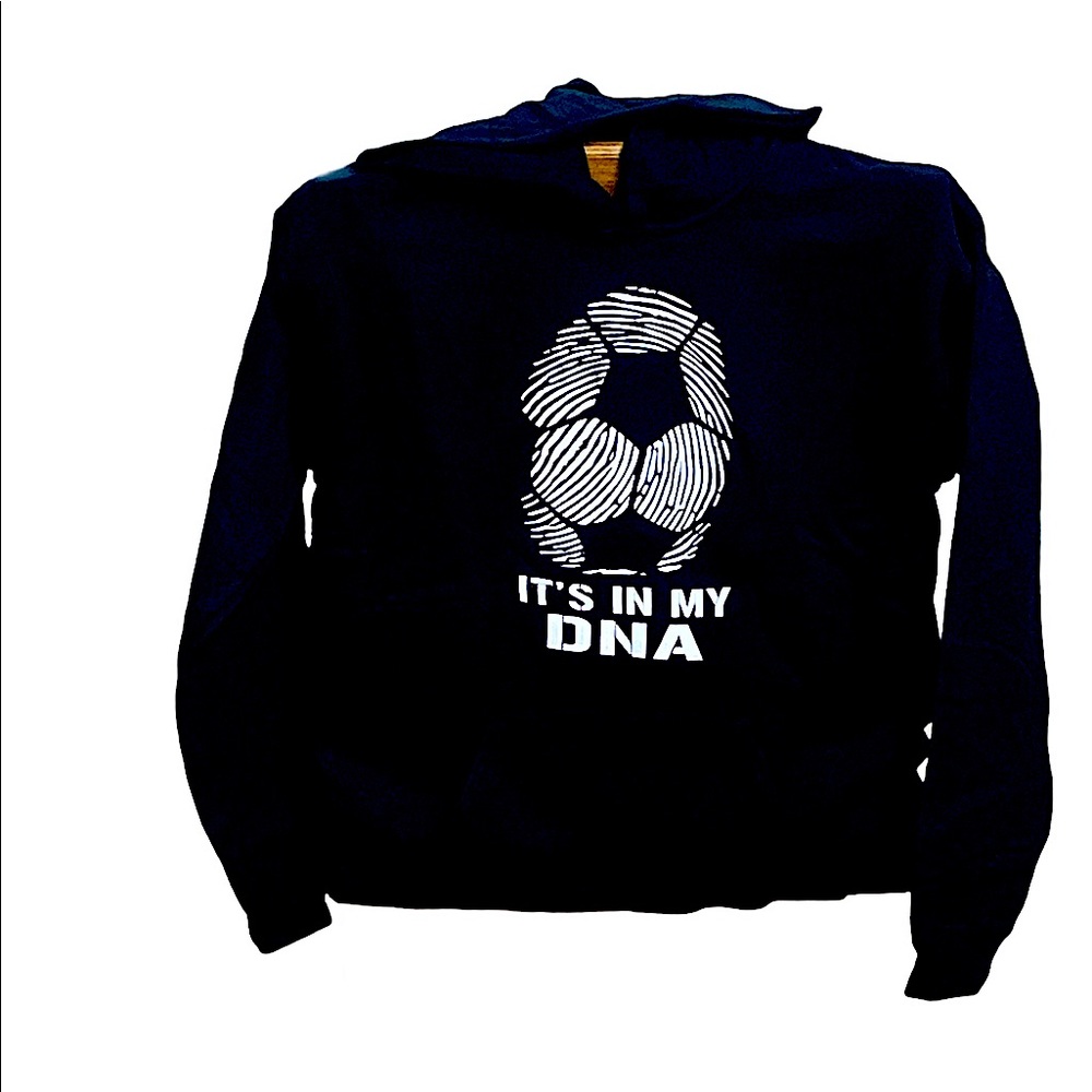 NWOT - It’s  in my DNA - soccer youth hooded sweatshirt